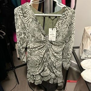 BNWT Zara ruche dress